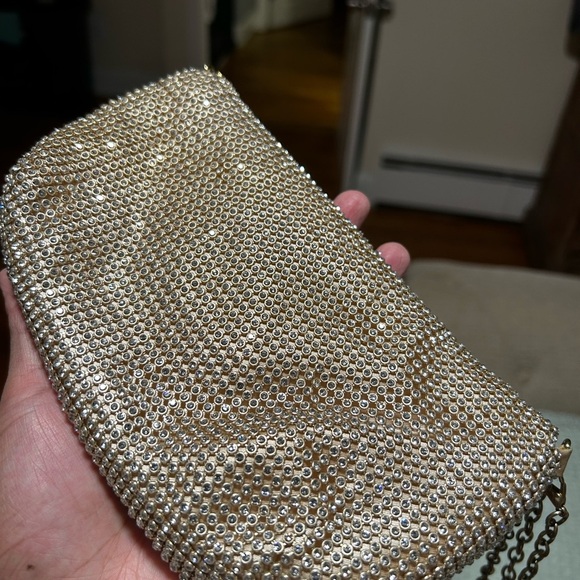 Charming Charlie Handbags - Silver Crystal Clutch